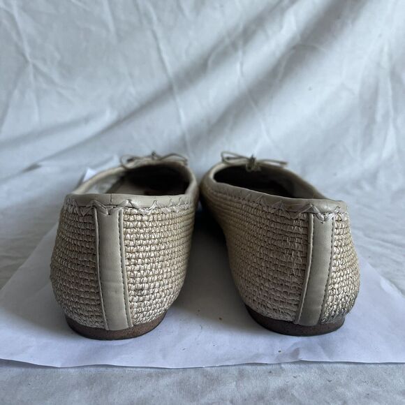 Sam Edelman Falcon Raffia Ballet Flats Casual Chic Slip On Shoes Tan Women 7.5 - Picture 5 of 8